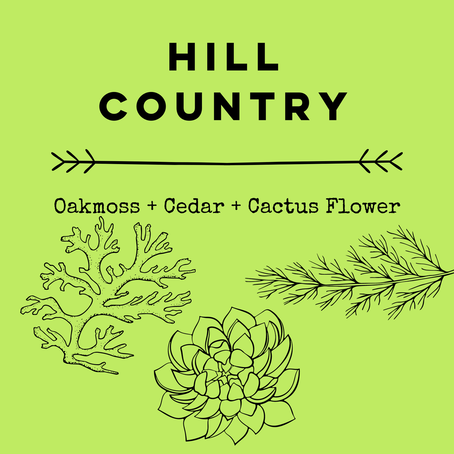 Hill Country [Oakmoss + Cedar + Cactus Flower] Soy Candle/Wax Melt