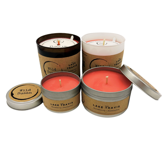 Lake Travis [Strawberry + Eucalyptus] Soy Candle / Wax Melt