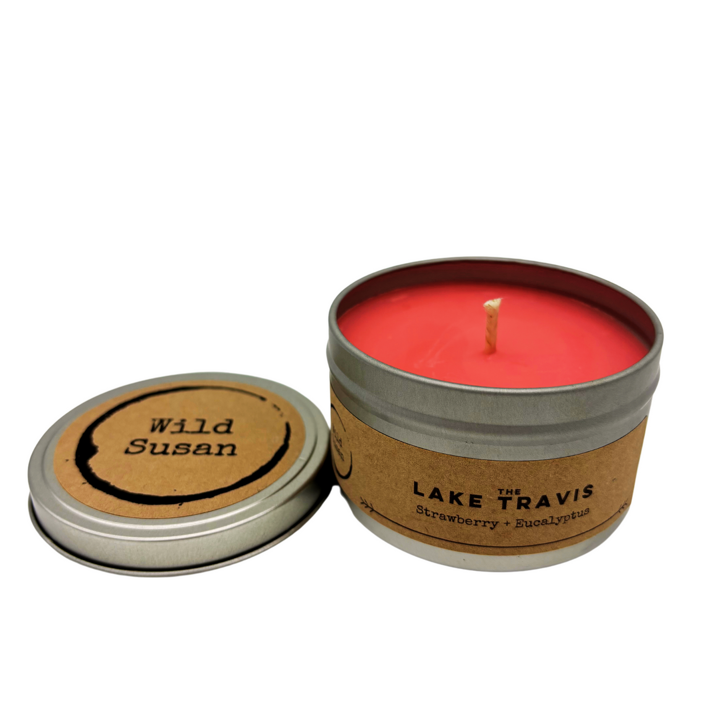 Lake Travis [Strawberry + Eucalyptus] Soy Candle / Wax Melt