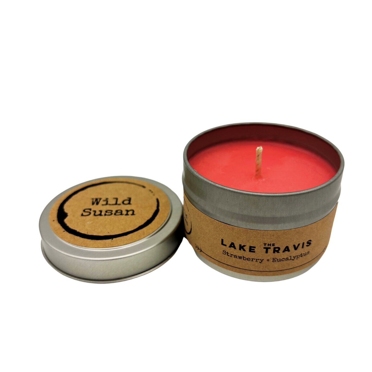 Lake Travis [Strawberry + Eucalyptus] Soy Candle / Wax Melt