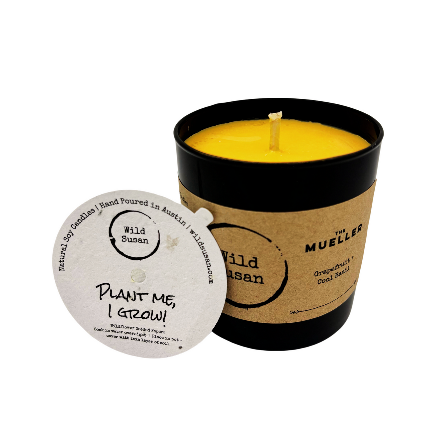 Mueller [Grapefruit + Cool Basil] Soy Candle/Wax Melt