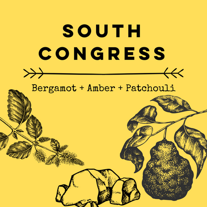 South Congress [Bergamot + Amber + Patchouli] Soy Candle/Wax Melt